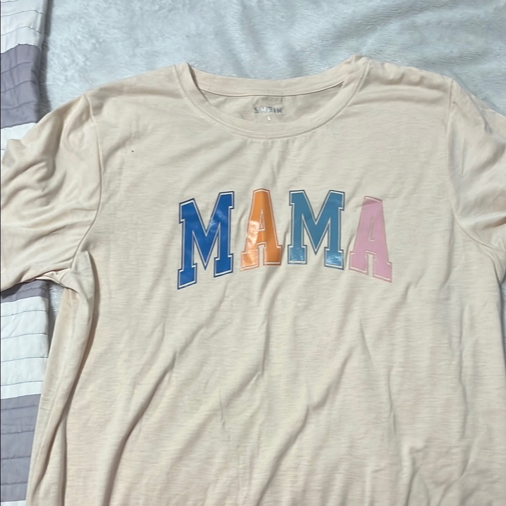 Beige 'MAMA' Kids Shirt